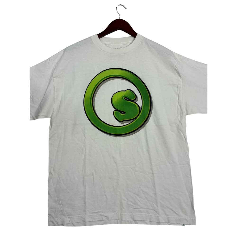 Supervsn Studios T Shirt Mens XL White Green S Logo Graphic Streetwear USA